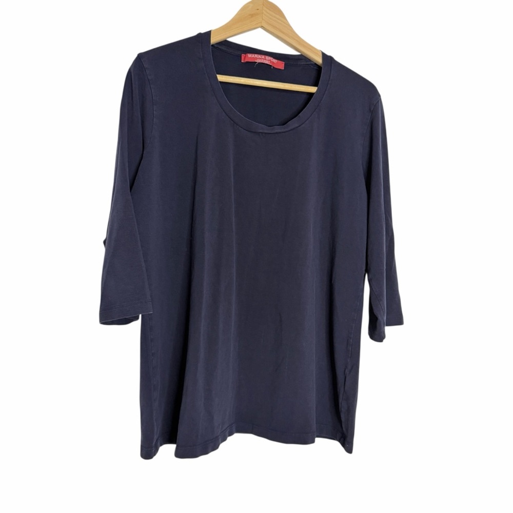 Marina Rinaldi Navy Scoop Neck Shirt